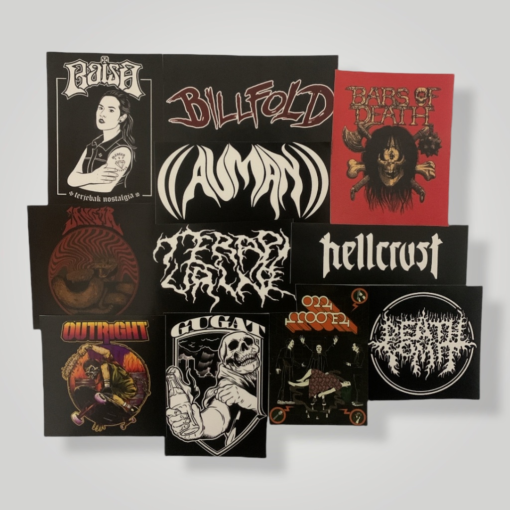 Sticker Pack Band Indie (Auman, Hellcrust, Death Vomit, Gugat, Outright, dll)