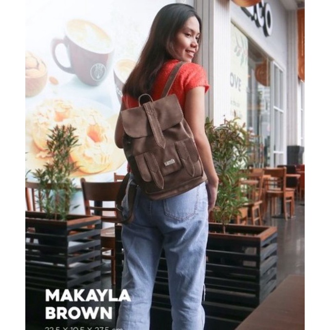 Tas Ransel Makayla Brown Rumah Warna