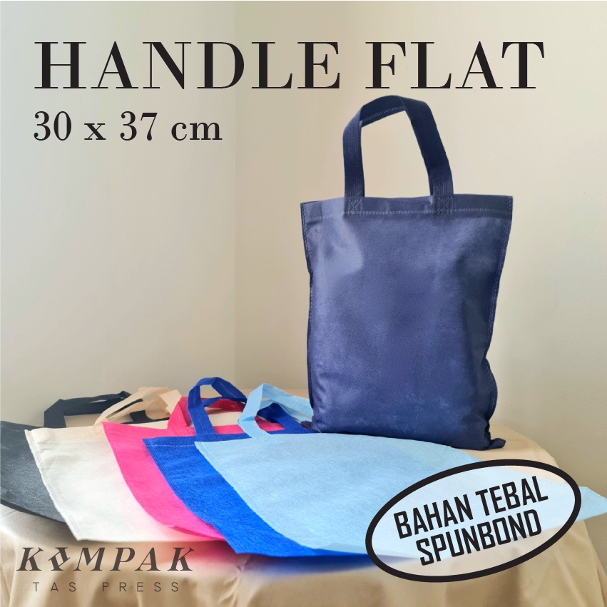 

Tas Spunbond Press Handle Flat 30x37 cm Kantong Goodie Bag
