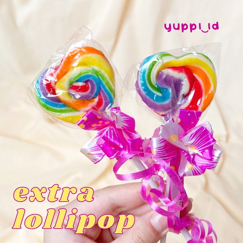 

EXTRA LOLLIPOP | BENTUK HATI | 4 CM | Khusus Untuk Hampers dan Gift Box Yuppi_id | permen lollipop hati