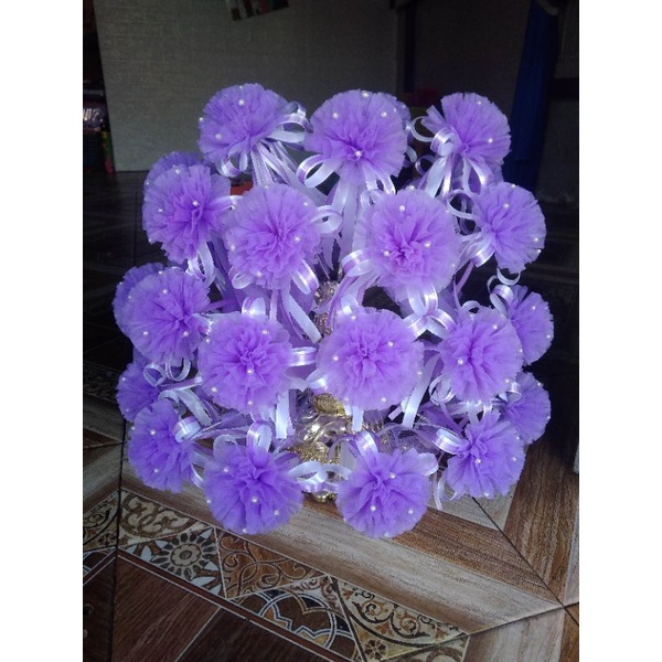 (15pcs)bunga telur pompom/pokok telok/bunga telur/kembang telur/aqiqah/khataman