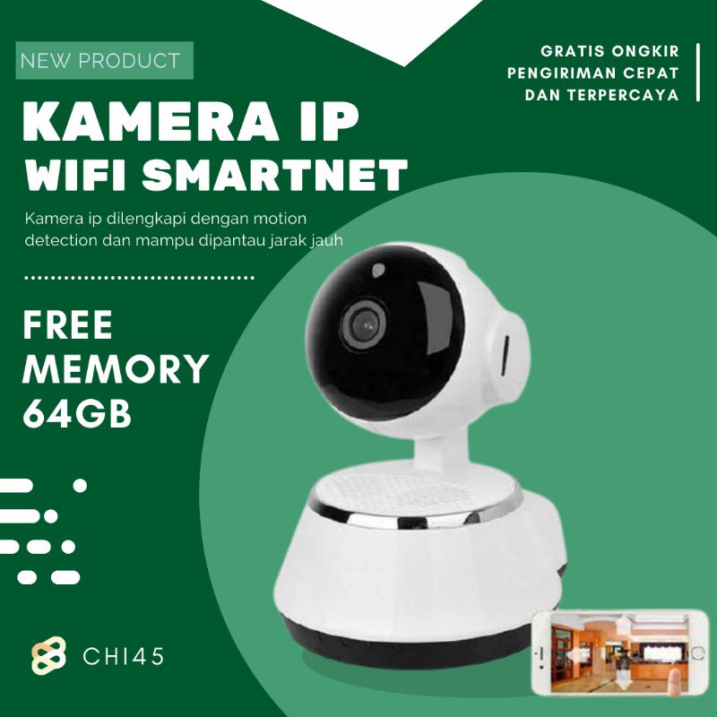 Cctv Wifi smartnet Kamera WiFi Cctv WiFi rumah pengintai ip Camera CCTV Pintar Free Memory 64GB Cctv