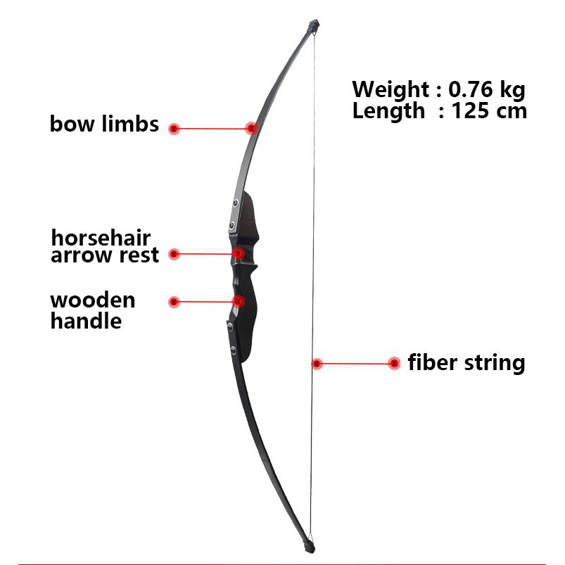 Grab medan Busur Panah Powerful Recurve Archery Bow 40 LBS - 36215