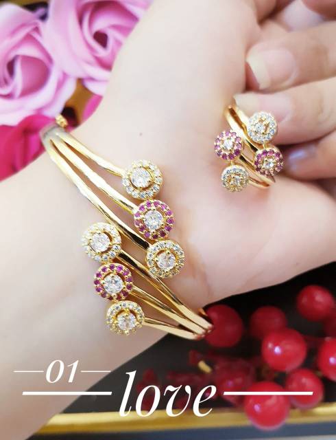 Xuping set perhiasan lapis emas 24k 2515f