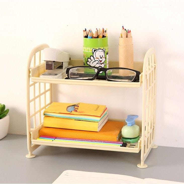 Rak Plastik Susun Kecil - Rak Plastik 2 Tingkat - Rak Susun Dapur 2 Tingkat Kecil