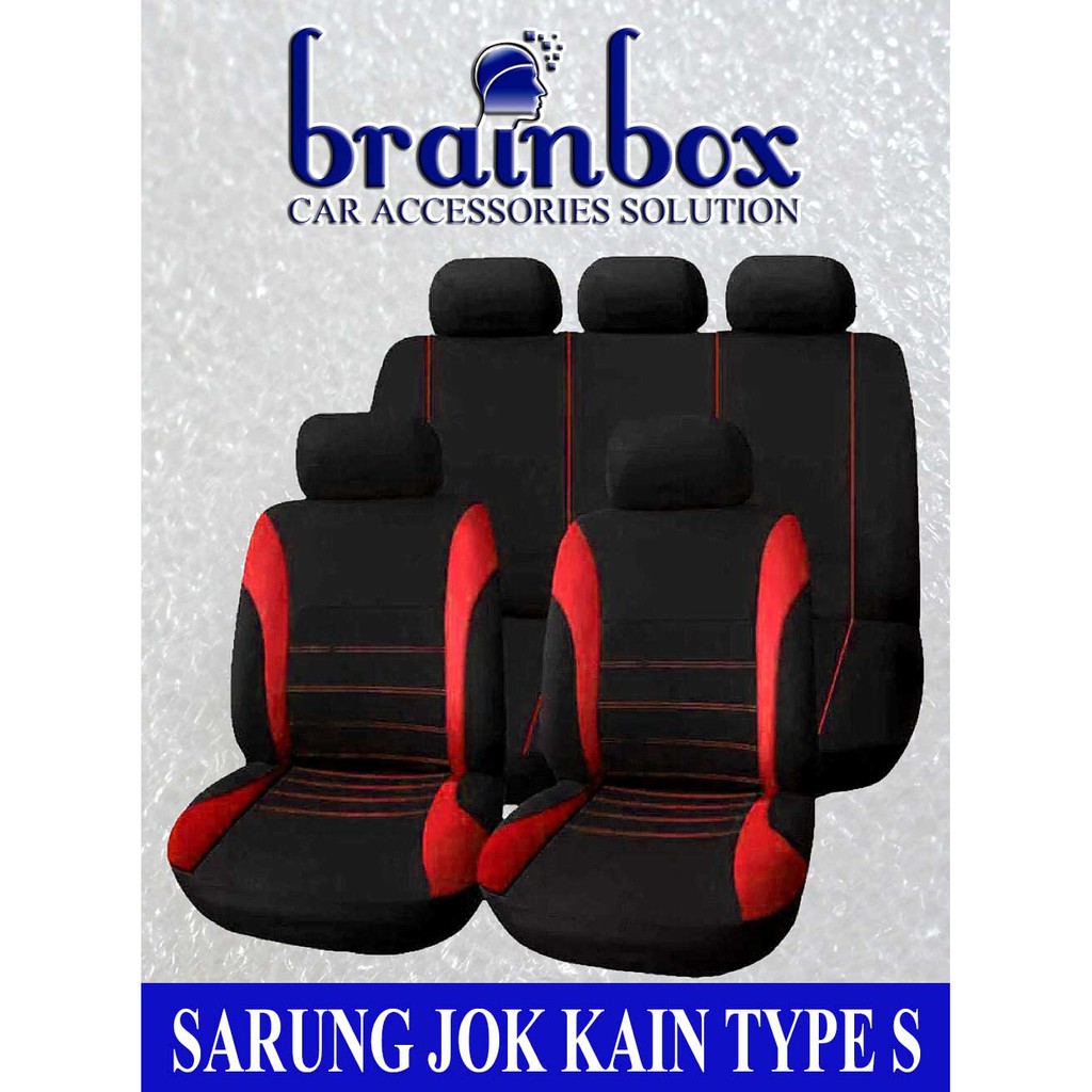 Sarung Jok Kursi Mobil Kain Universal Type S Hitam Merah Sarung Jok Kursi Mobil Kain Universal Type S Hitam Merah