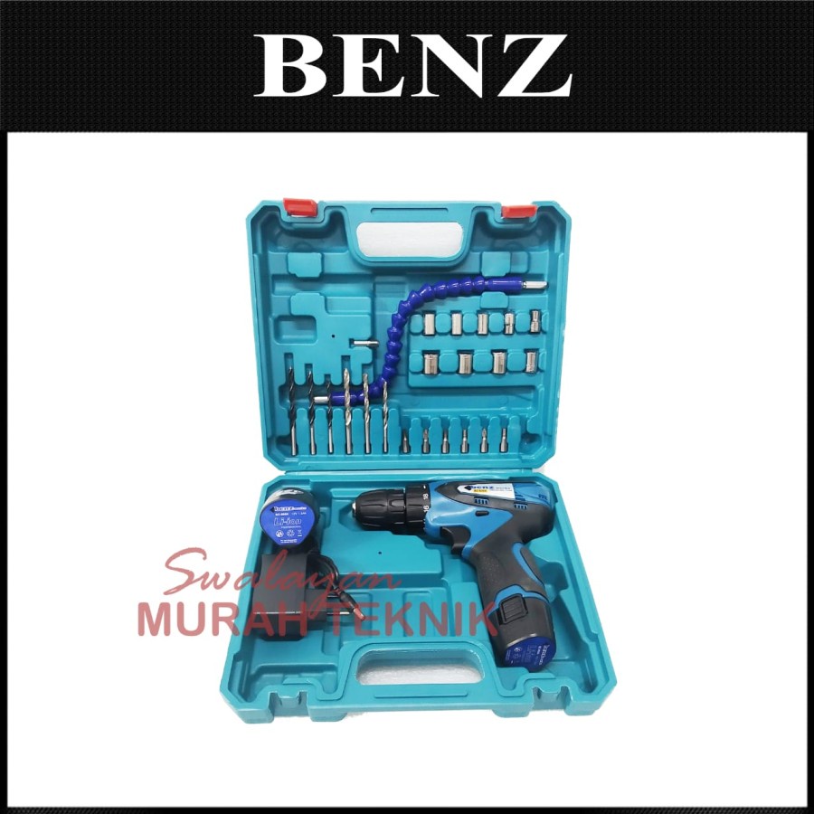 Benz Bor Baterai 12V BZ8004 Set - Cordless Drill 12 Volt / Boor Batre