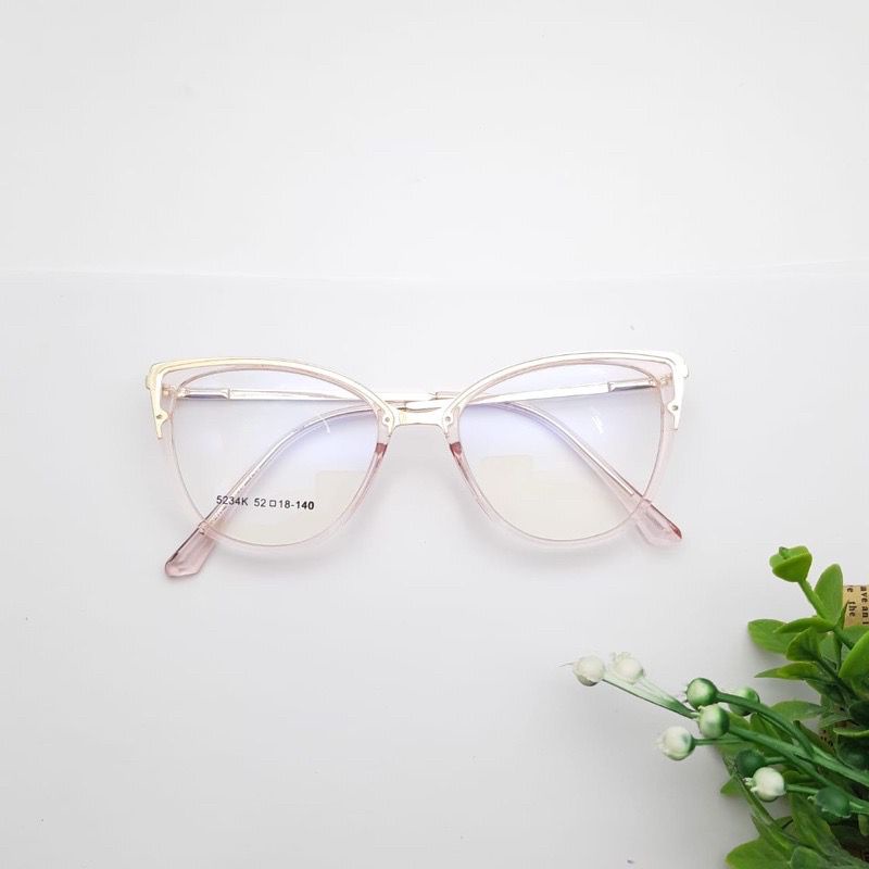 Kacamata Cat Eye Fashion 5234 Lensa Photocromic &amp; Anti Radiasi Minus &amp; Normal Frame Wanita | Kacamata Cat Eye Wanita Fashion Wanita Kacamata Photocromic, Antiradiasi Cat Eye Minus IMPORT COD TERBARU | Cat Eye Lensa Anti Radiasi Komputer