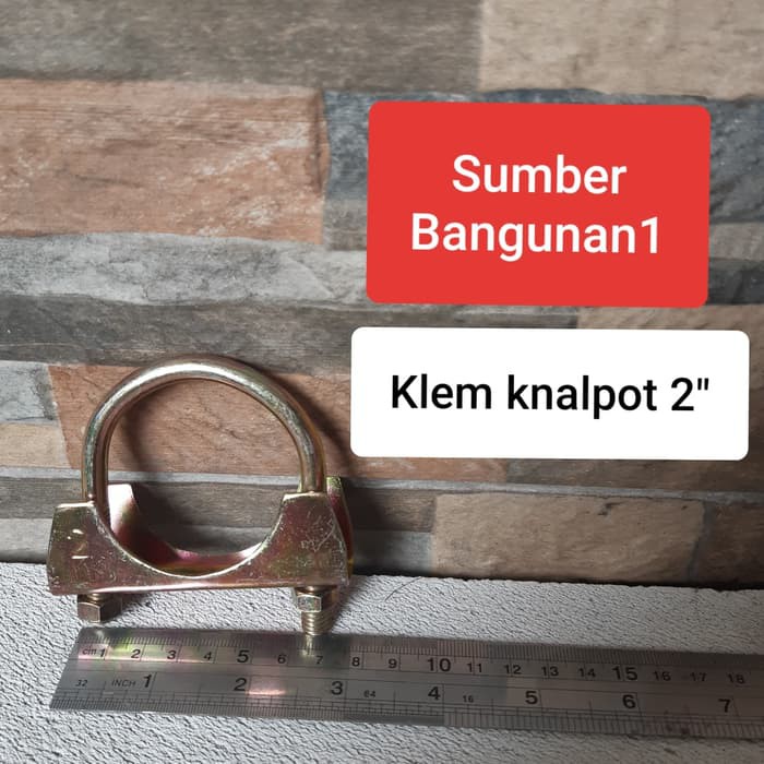 Klem knalpot 2" inc klem U penjepit besi