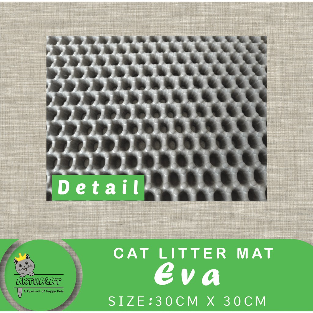 Mini Eva Double Layer Cat Litter Mat 30*30 cm - Keset Pasir Kucing