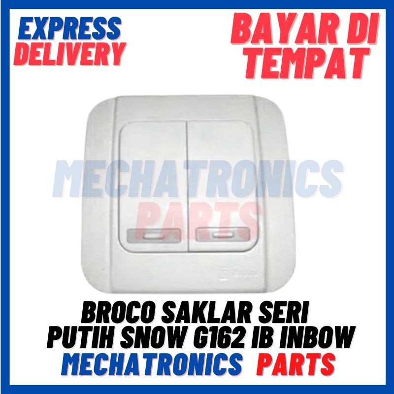[FTG-9007] BROCO SAKLAR SERI GALLEO DOUBLE PUTIH SNOW G162 IB INBOW