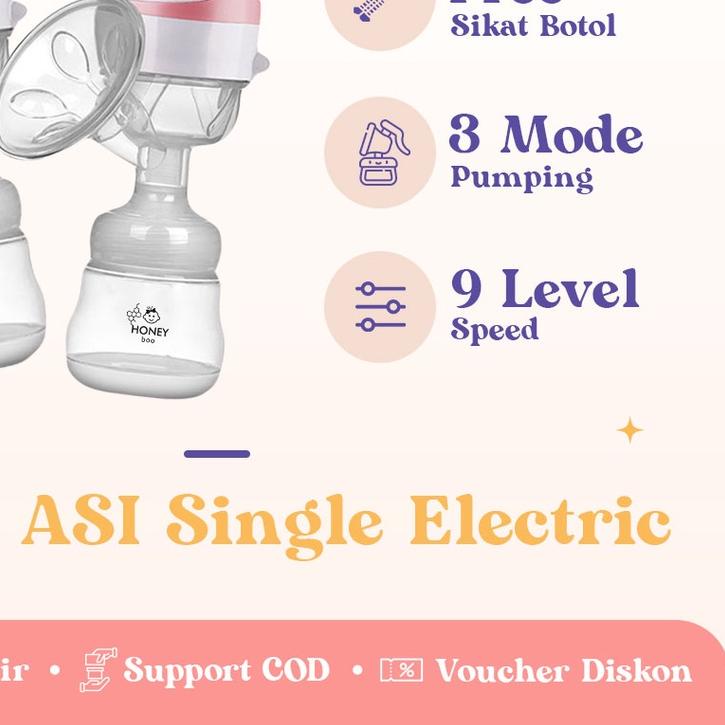 ➾ Pompa ASI Elektrik Single Portable Simpan Daya SWEETMOM ❁