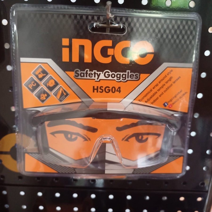 Clear Safety Glass INGCO HSG04 Goggle Google Kacamata Kaca Mata Proyek