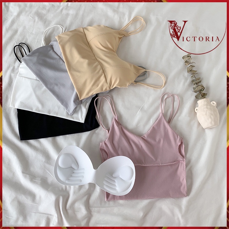 Victoria Crop Top Tanktop fashion wanita tanpa kawat pakaian dalam wanita 1051