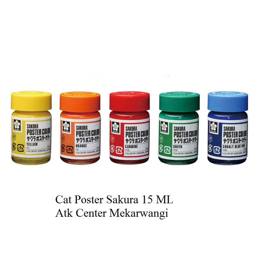 

Sakura Poster Color 15 ml Satu Warna / Satuan / Cat Poster Kecil Sakura / Poster Colour Sakura