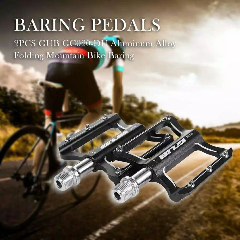 GUB GC-020 bearing ultralight pedal sepeda lipat MTB minion suoer ringan CNC