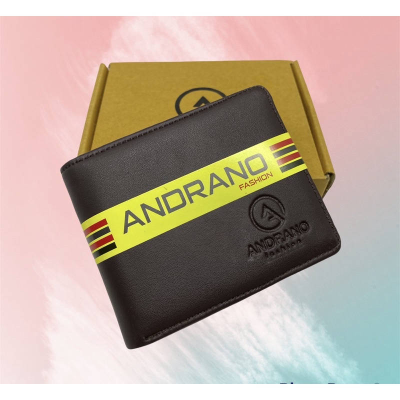 DOMPET PRIA ANDRANO KULIT SINTETIS LOGO EMBOS DOMPET PRIA MURAH MERIAH DOMPET PRIA ASLI DOMPET PRIA KULIT SINTETIS