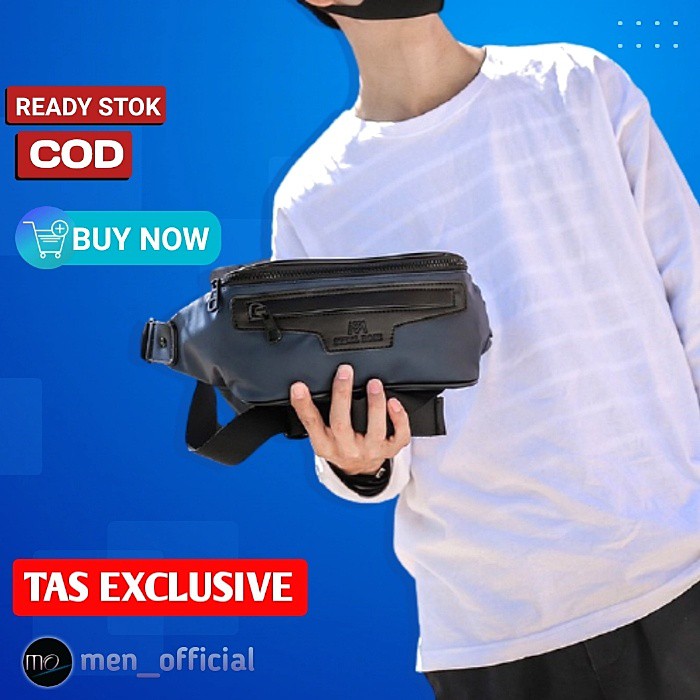 Tas Selempang Slempang Weistbag Waitsbag Wesbag Waisbag Pria Cowok Waterproof Anti Air Distro Import
