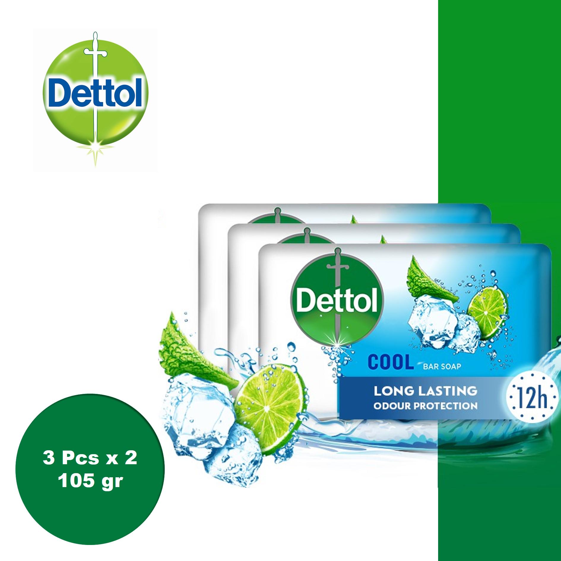 Dettol Sabun Batang Anti Bakteri Cool 105 gr (3 Pcs