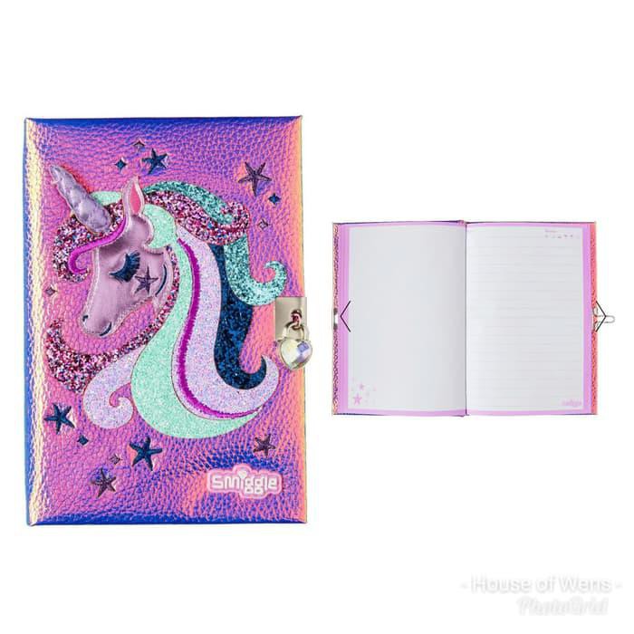 

NEW SMIGGLE FAVE A5 LOCKABLE NOTEBOOK - DIARY KUNCI UNICORN SMIGGLE GROSIR