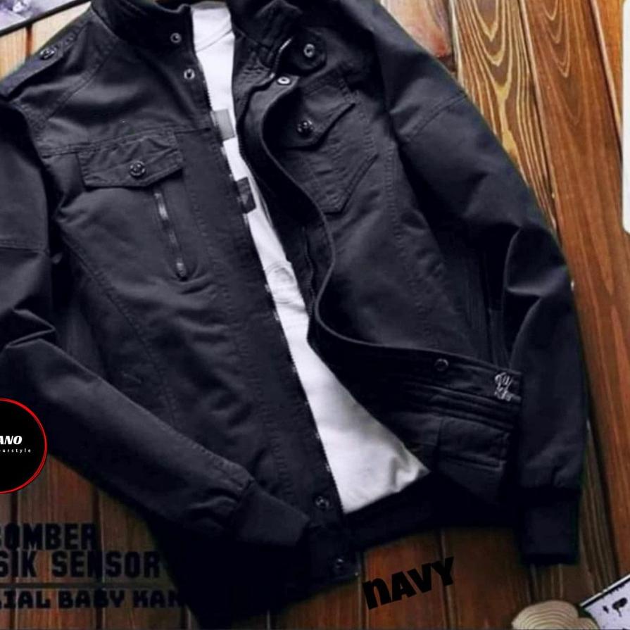 ✵ Jaket Bomber Classic - Jaket Classic Bomber Pria ❄