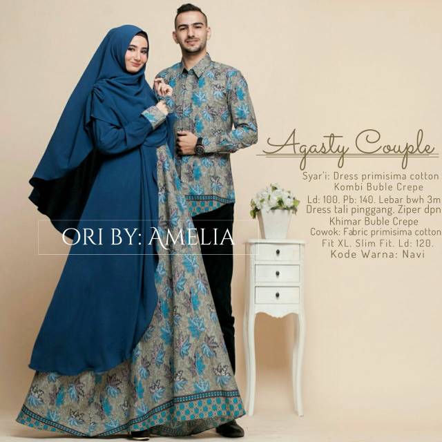 Couple Muslim/Sarimbit Batik/Sarimbit Keluarga/Baju Muslim
