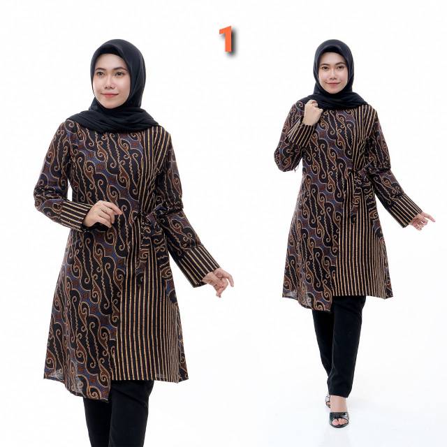 Batik wanita Dress tali samping
