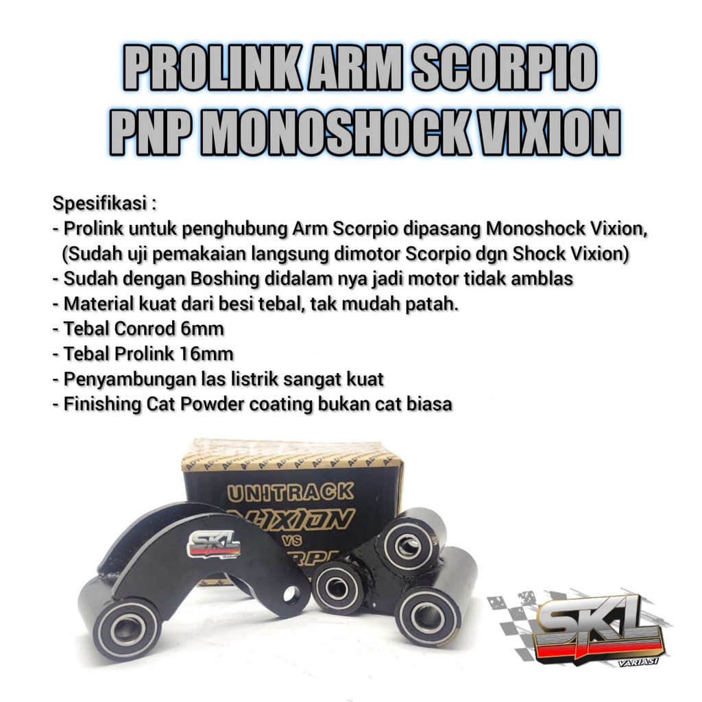 Prolink Arm Scorpio Pnp Monoshock Vixion - Unitrack Arm Scorpio Pnp Monoshock Vixion Full Boshing