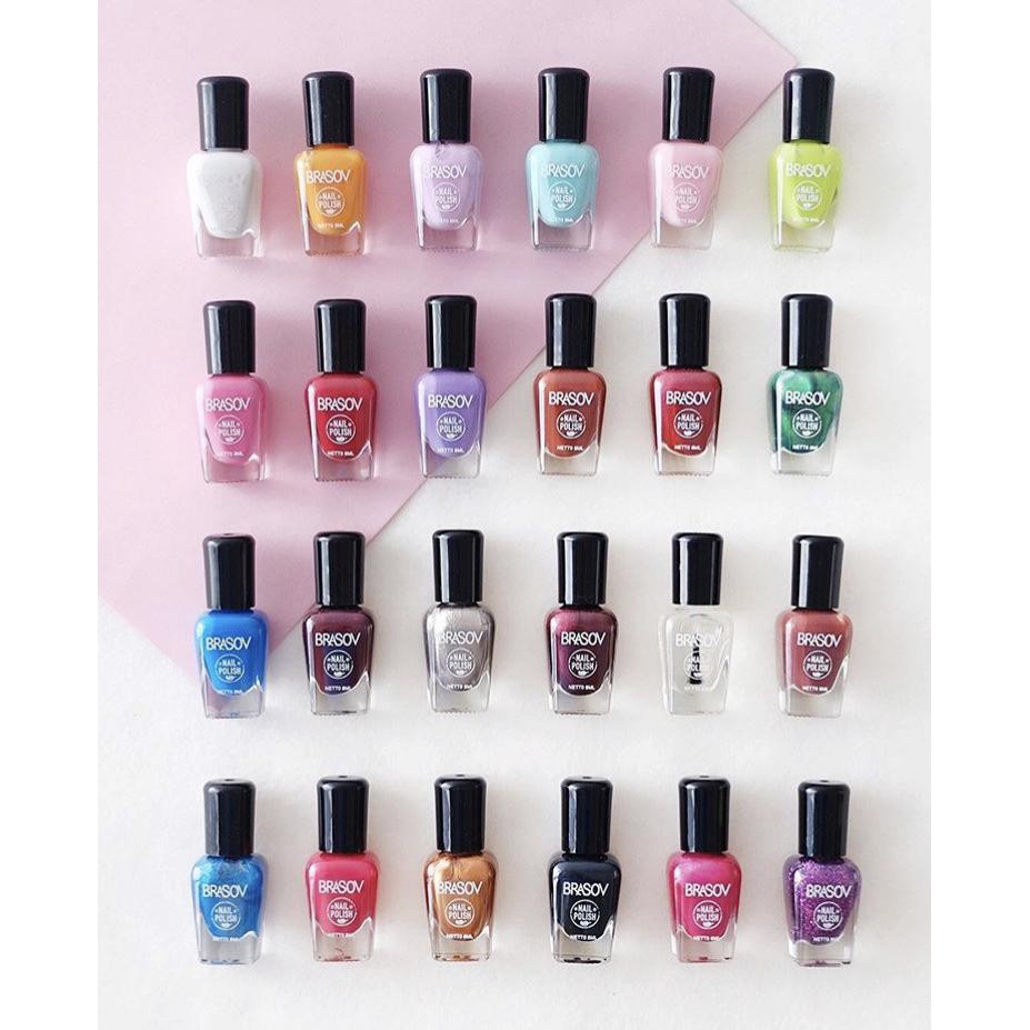 Brasov Kutek  Warna Halal Murah 8ml | Cat Kuku Nail Polish 8ml B POM