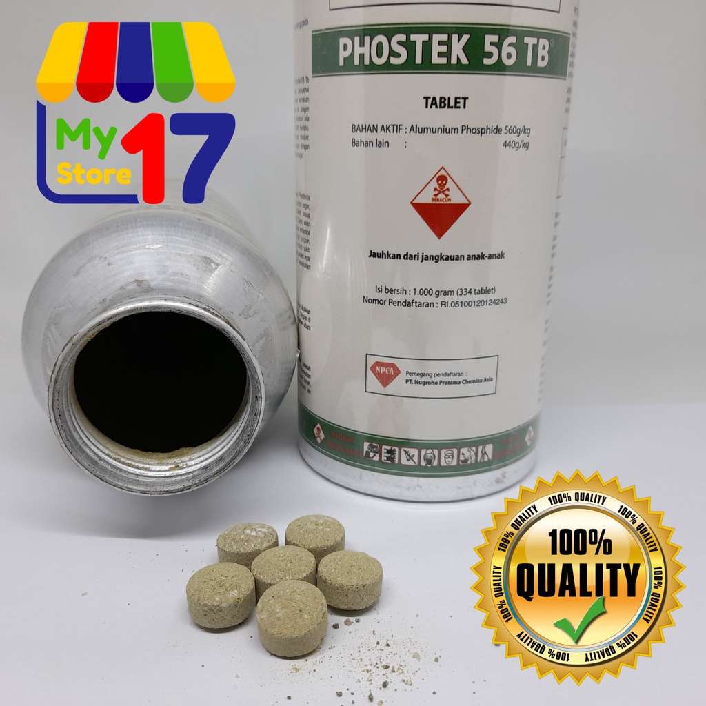 Phostek Obat Fumigasi Kutu Beras Jagung Tepung Fumigan Pengendali Hama Gudang