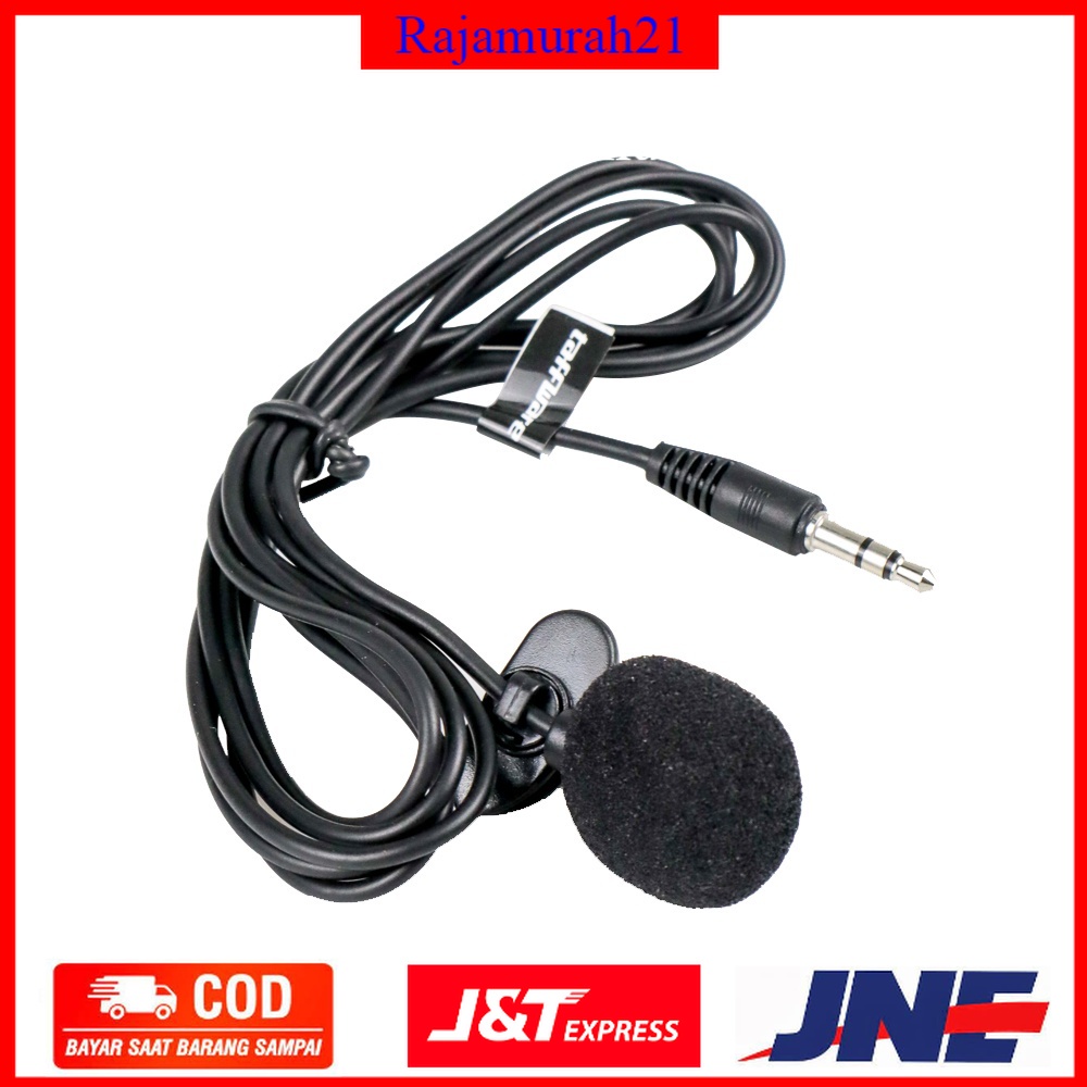 Taffware 3.5mm Microphone with Clip for Smartphone / Laptop / Tablet PC -503 - Black