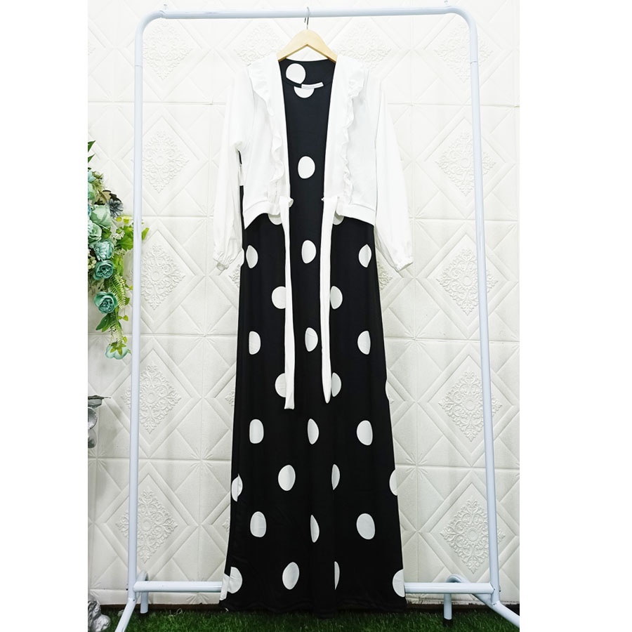 SERAYU DRESS POLKADOT ONDE BESAR SET GL FASHION