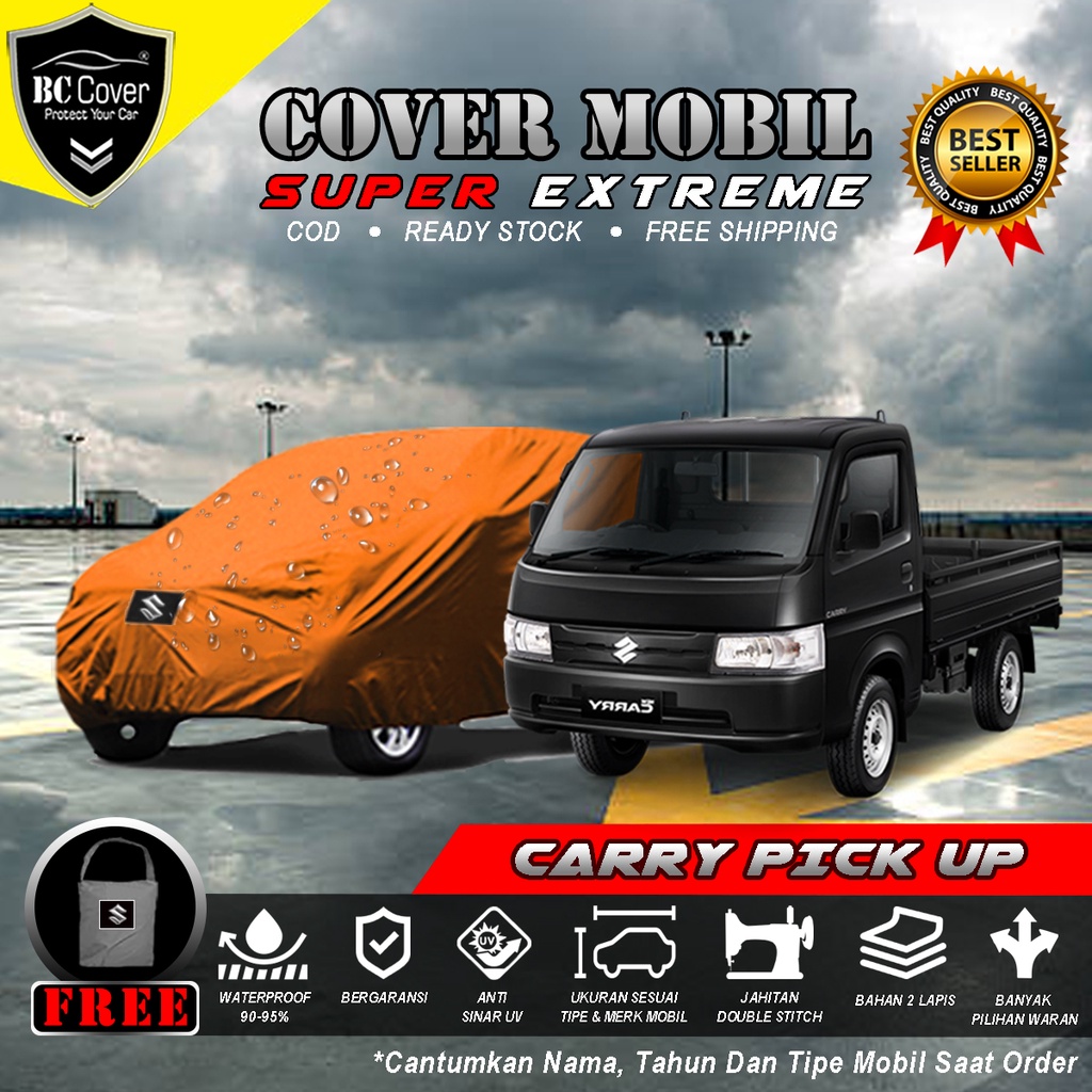 Body Cover Mobil Carry Pick Up Outdoor Waterproof / Sarung Mobil Pick Up Carry Waterproof / Selimut Tutup Penutup Mobil Carry PickUp  Mantol Kerudung Mantel Mobil Suzuki Carry Pick Up  Waterproof Outdoor Anti Air