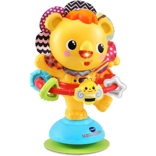 Mainan Motorik Anak VTECH BABY TWIST &amp; SPIN LION - Mainan Rattle Pegangan Memutar 360 Derajat Keluar Suara Model Singa Kado Bayi Ulang Tahun Ultah menempel di meja