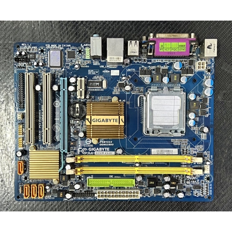 Motherboard Intel Gigabyte GA-G31M-ES2C LGA775 DDR2 Second