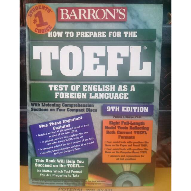 TOEFL 9TH EDITION BY BARRON'S