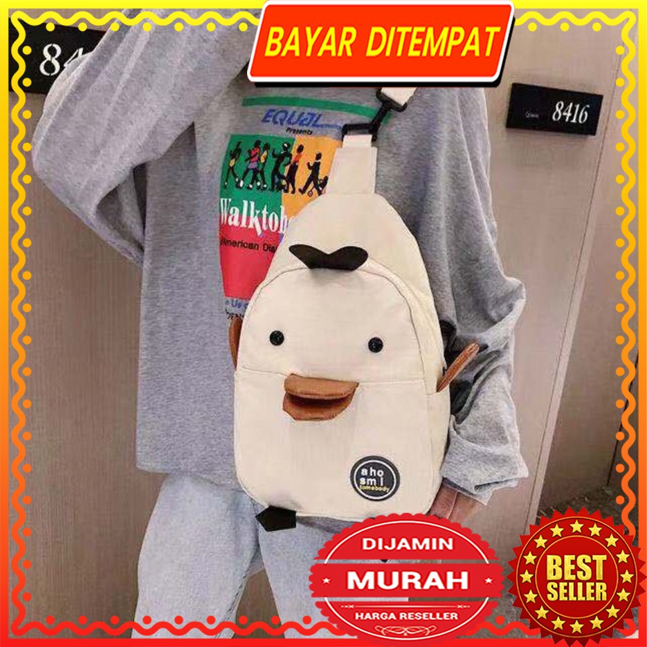 LJY37B Tas Unisex  Selempang Bebek Duck DELUXE Lucu Cute Sling Bag TKM