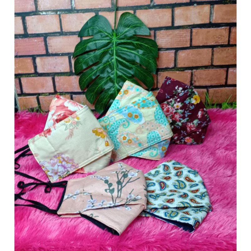 Masker Katun 3D Aneka Motif Cantik