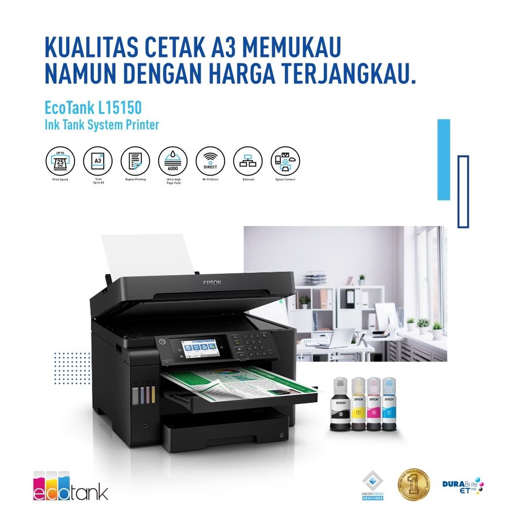 (PACKING KAYU) PRINTER EPSON L15150 L-15150 L 15150 A3 DUPLEX PIGMENT PRINT SCAN COPY