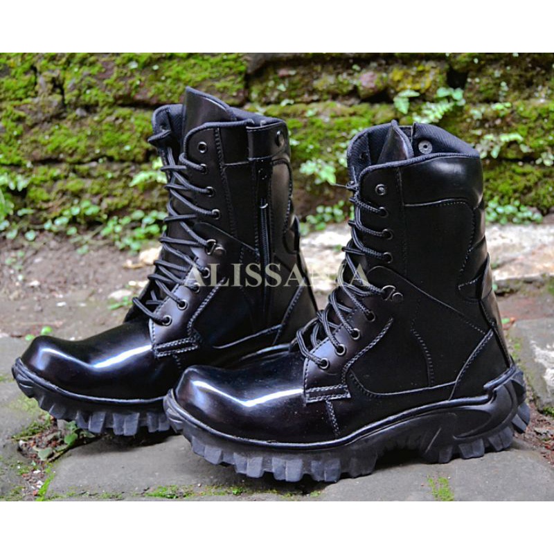 SEPATU SAFETY PDL PRIA UJUNG BESI  TNI/POLRI/SECURITY