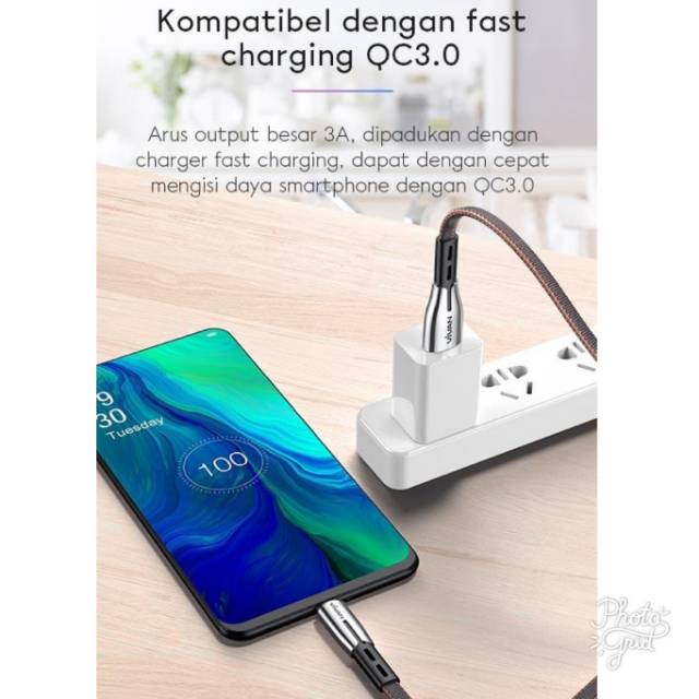 KABEL DATA TYPE C VIVAN FAST CHARGING 3A