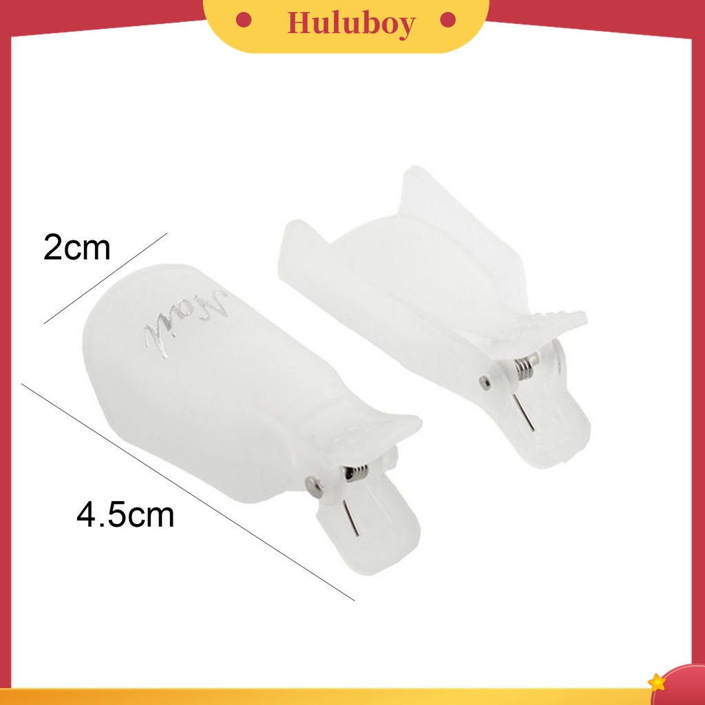 Huluboy Huluboy♡ 1 Set Klip Penghilang Kutek Bahan Plastik Reusable