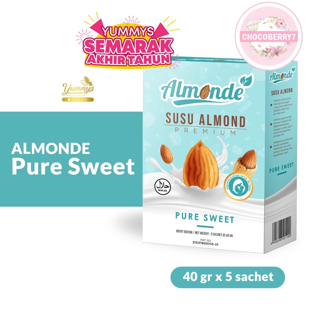 ALMONDE PREMIUM ALMOND Asi Booster Almond Premium Yummys Almond Kemasan BARU