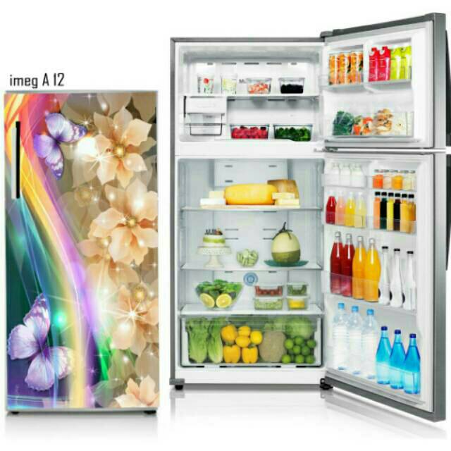 variasi stiker kulkas bunga