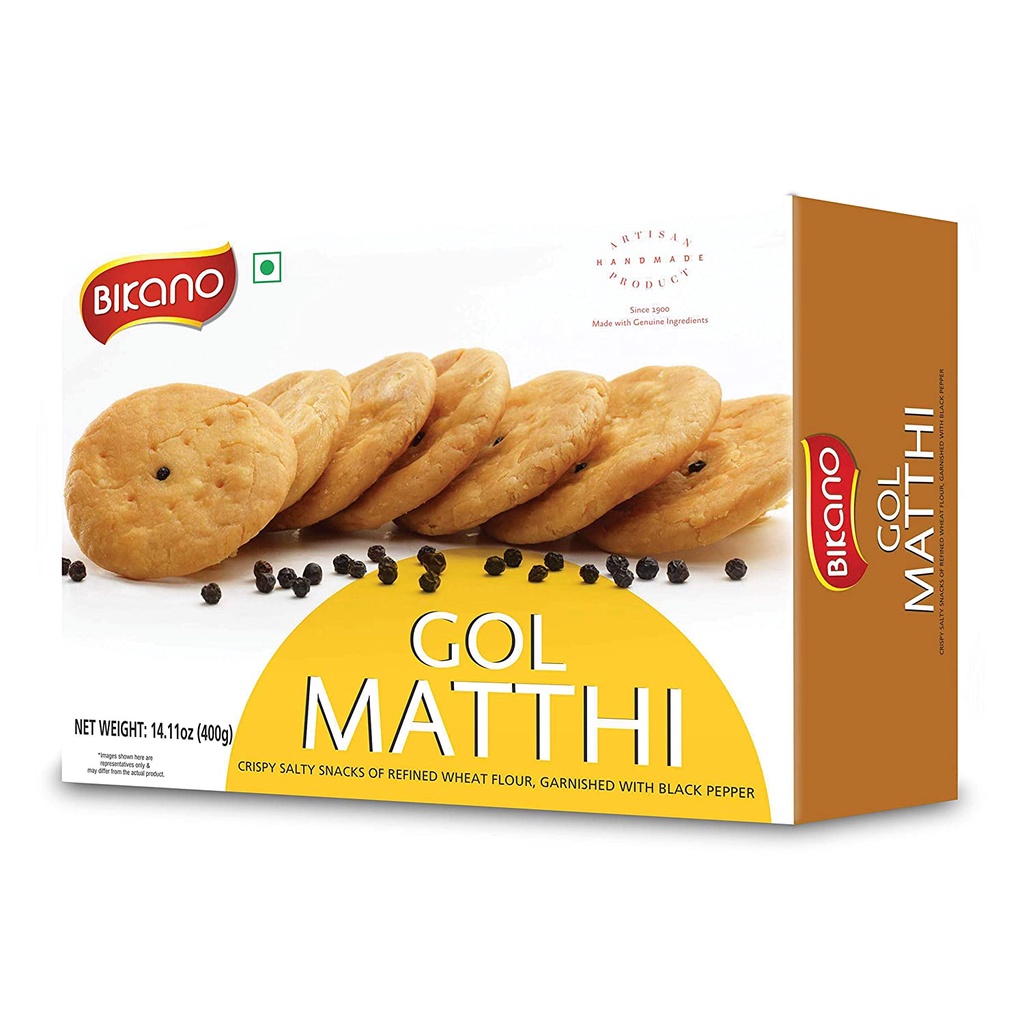 

Makanan Ringan GOLD MATTHI BIKANO 400G / Namkeens / Import