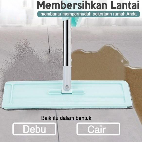 OKK Alat Pel Lantai Pel Tarik Ultra Mop Cleanze Alat Pel Mop Hijau Alat Pel Lantai