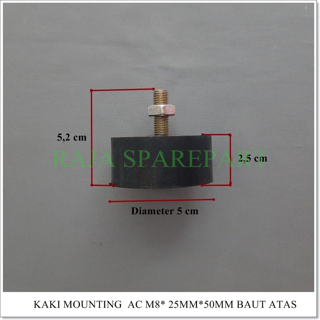 KAKI MOUNTING / KARET MOUNTING AC M8*25MM*50MM BAUT ATAS