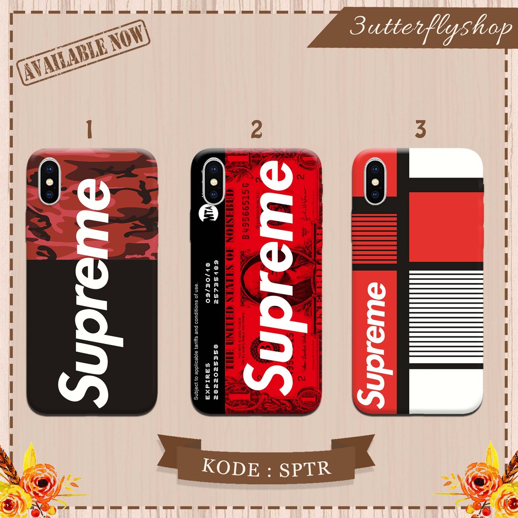 [SILIKON] supereme suprem case oppo vivo realme redmi xiaomi samsung iphone asus reno meizu