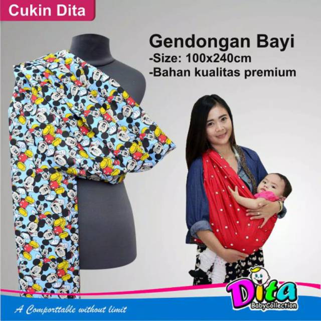 GENDONGAN BAYI CUKIN DITA KARAKTER || KAIN GENDONGAN KARAKTER || JARIK MODERN