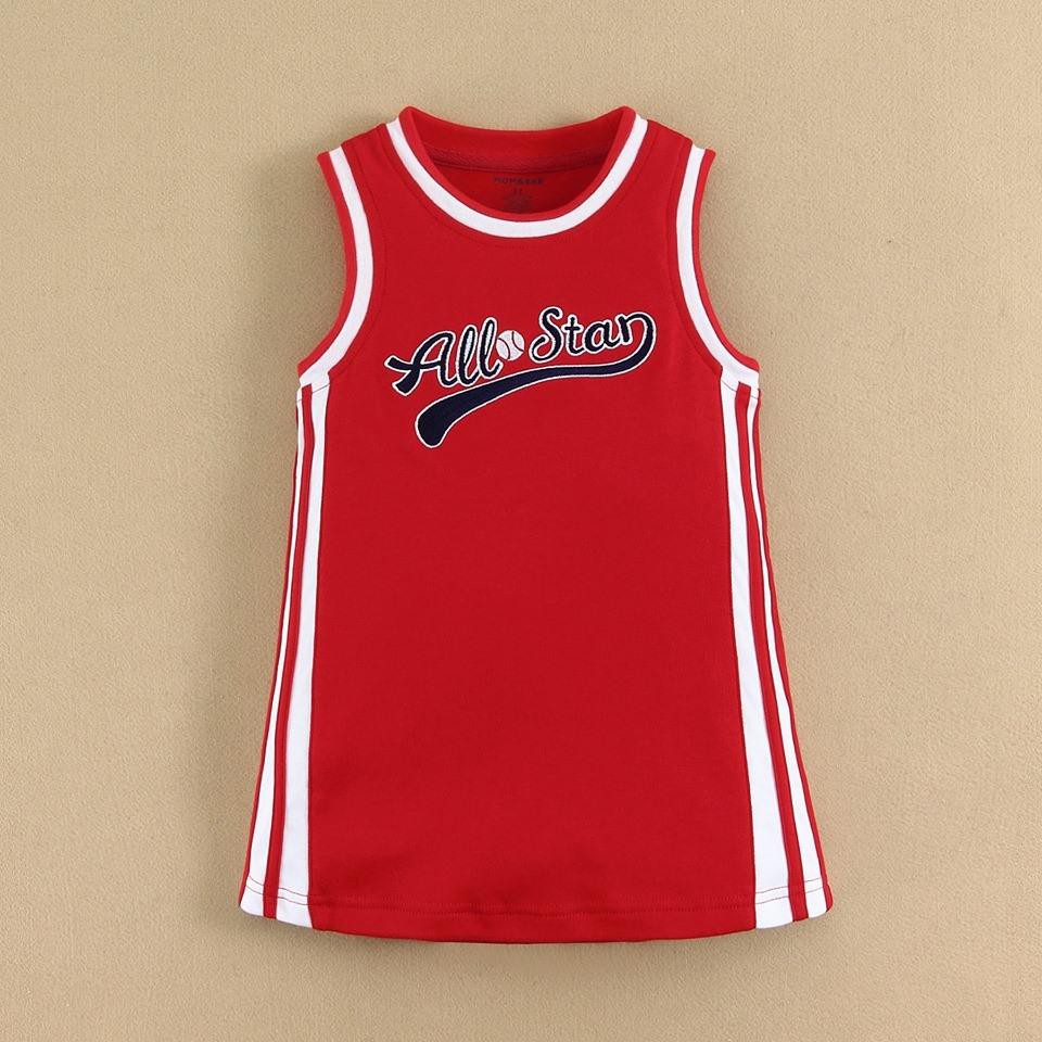 GIRL SPORT DRESS ALL STAR RED